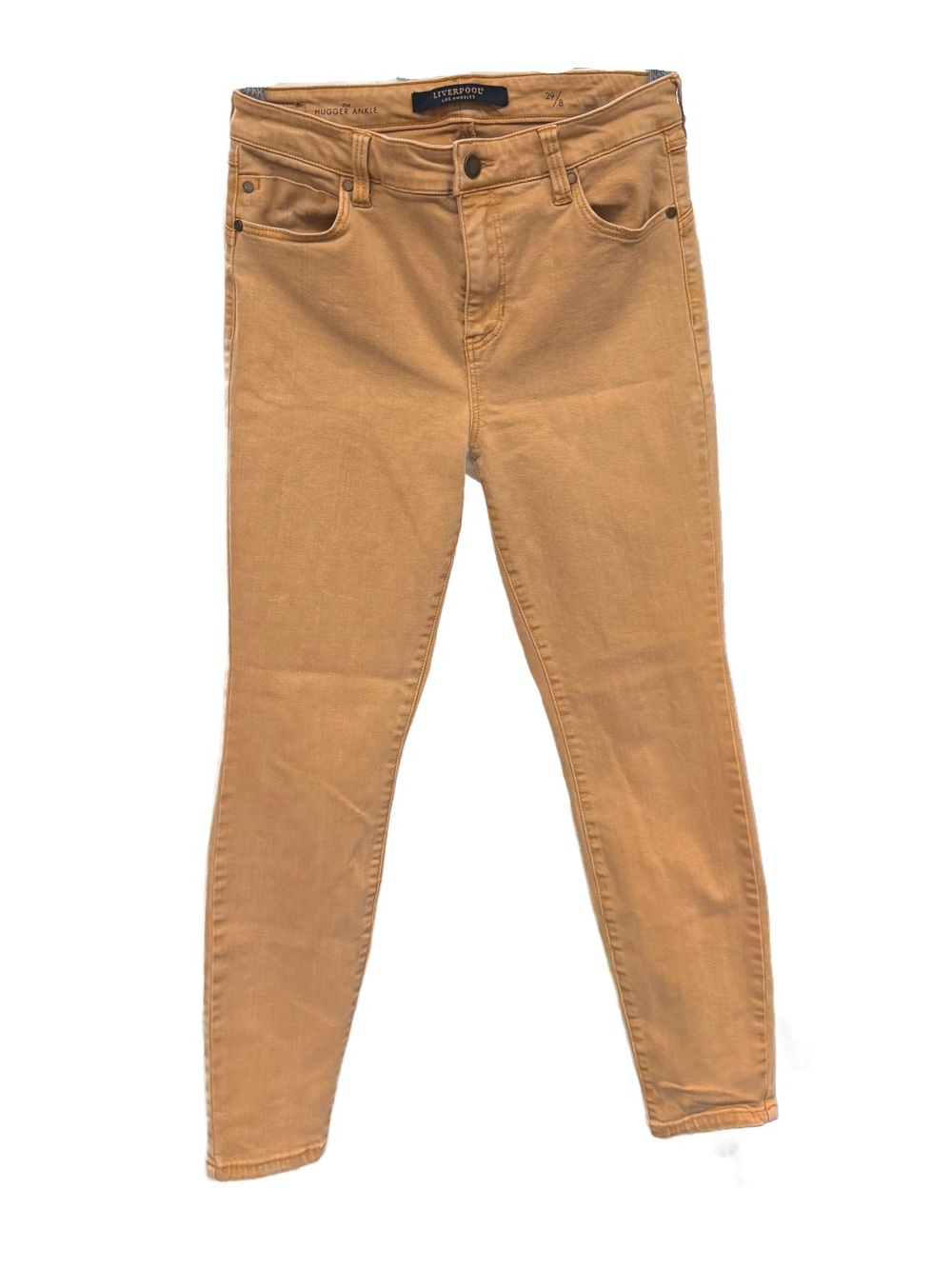Liverpool Piper Hugger Ankle Skinny Jeans 29/8 Gold Honey Stretch Lifting